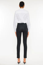 The Autumn High Rise Black Faux Leather Jeans