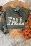 Faux Embroidered FALL sweatshirt