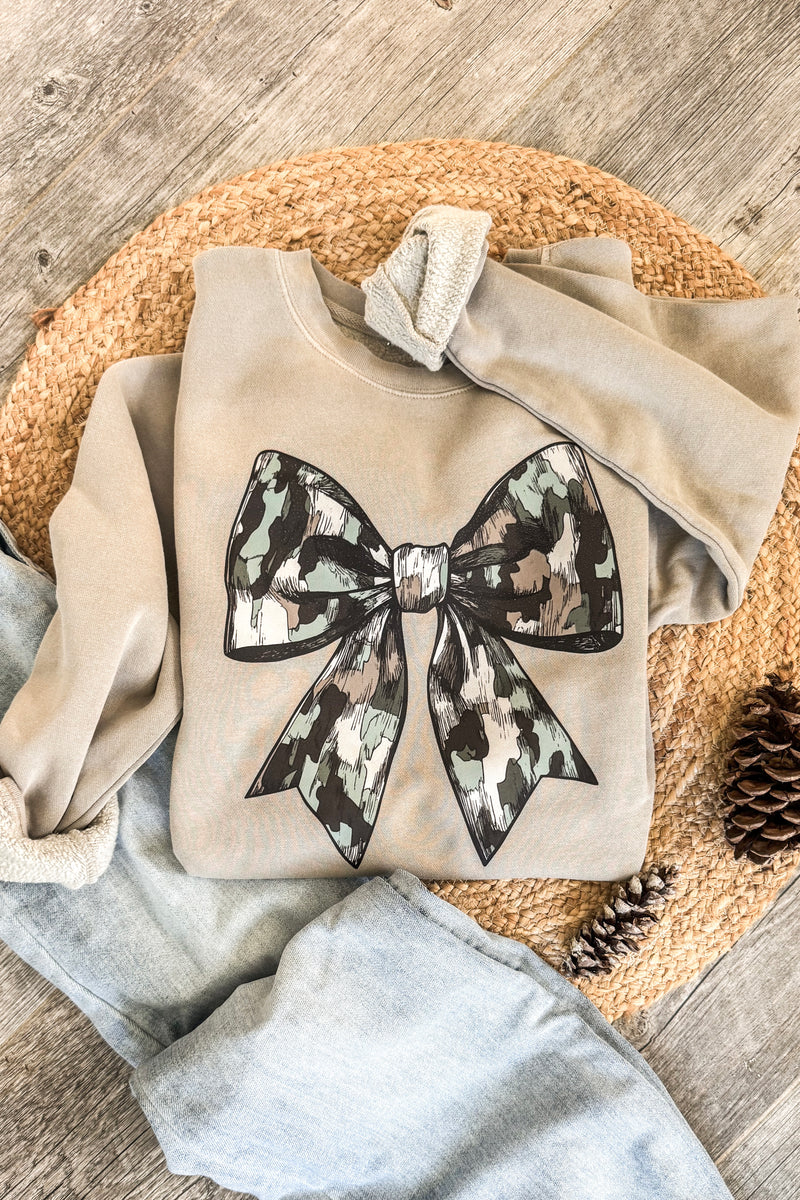 Camo Bow Sweatshirt