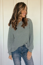 Striped & Lovely Knit Top (2 Colors Available)