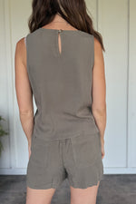 Brent Shorts and Top Set in Smokey Olive