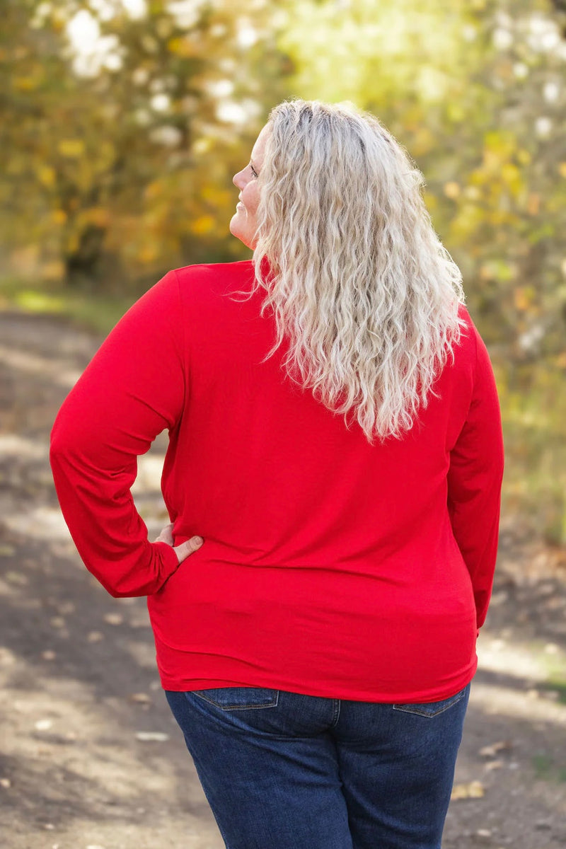 Leah Long Sleeve in Red