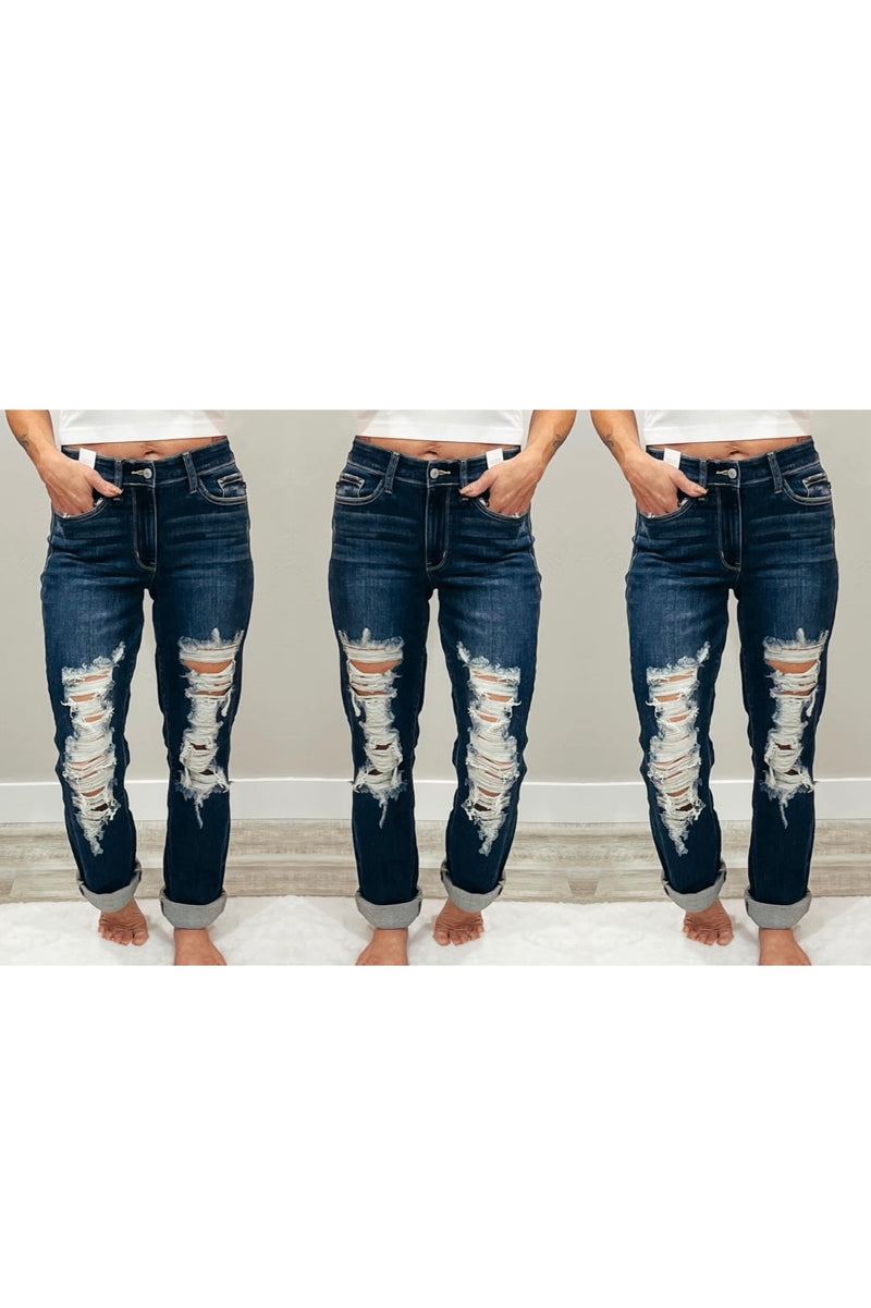 Judy Blue Mid Rise Nashville Straight Leg Jeans