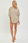Lightweight Tencel Top in Taupe