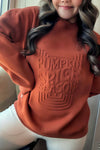 Preorder - Pumpkin Spice Embossed Sweatshirt