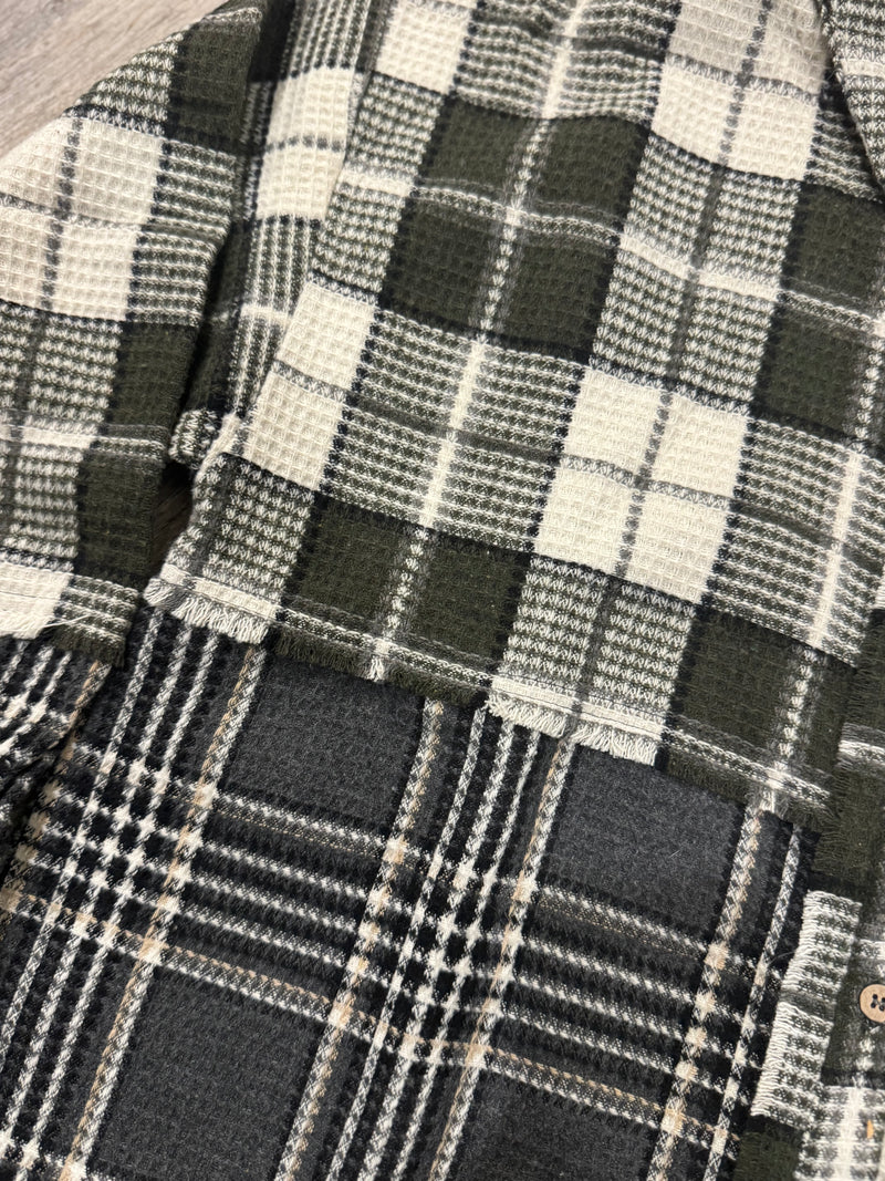 Gray and Green Winter Plaid
