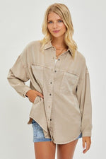 Lightweight Tencel Top in Taupe