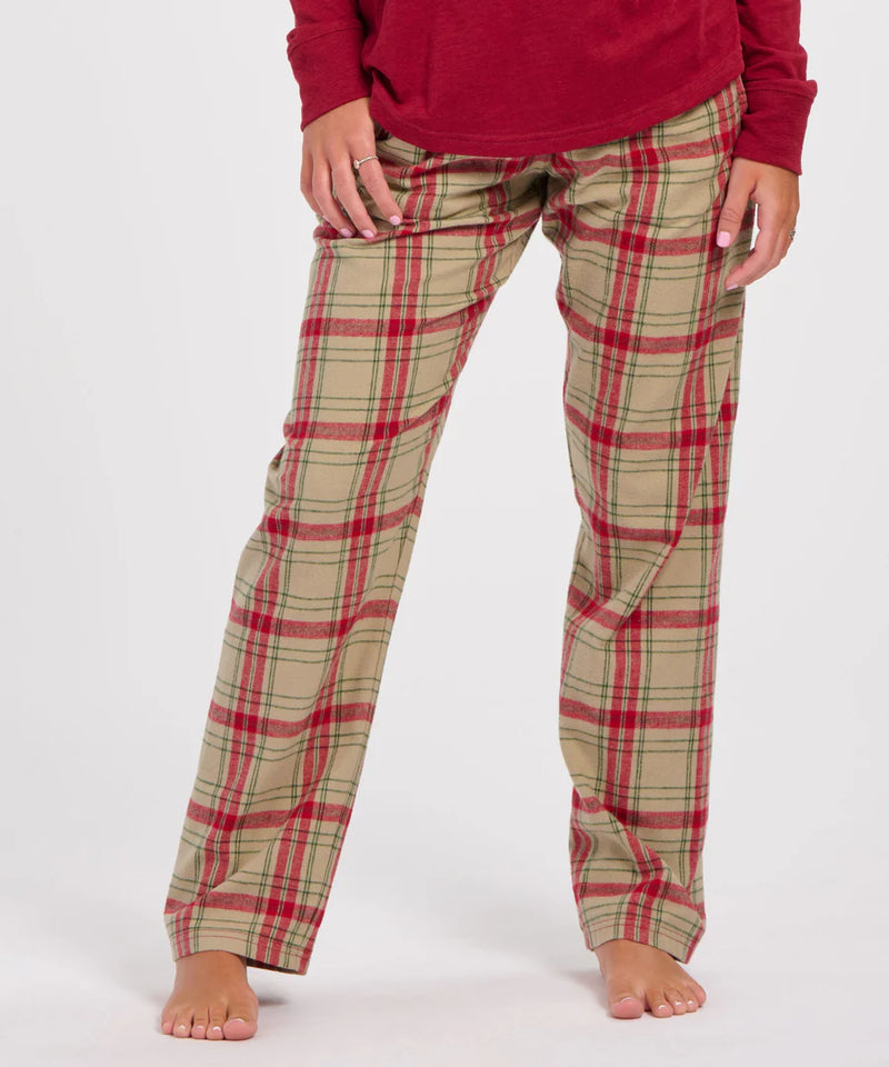 Reindeer Plaid Cotton Pants