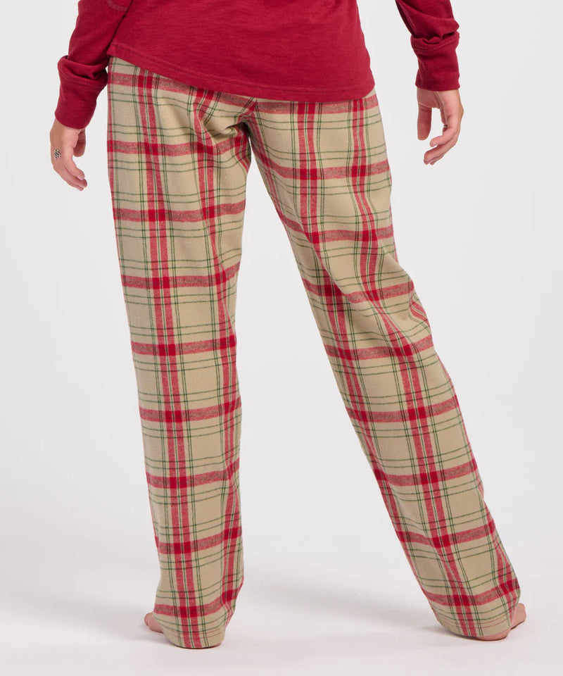 Reindeer Plaid Cotton Pants