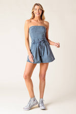 A BAR SONG DENIM ROMPER