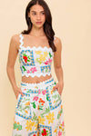 MARIGOLD IVORY WOVEN TOP AND PANT SET
