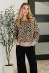 Lil' Sass Never Hurt Leopard Print Pullover
