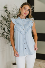 PREORDER: Ruffle Detailed Flutter Sleeve Top
