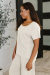 Thyme Boxy Tee in Cream