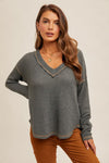 Breezy Day Waffle Top in Winter Spruce