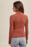 Ruched and Ready Top in Rust