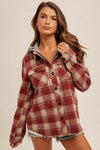 Twofer Button Down Red Plaid Shacket