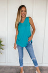 Relaxed and Luxe Sleeveless Top in Ice Blue