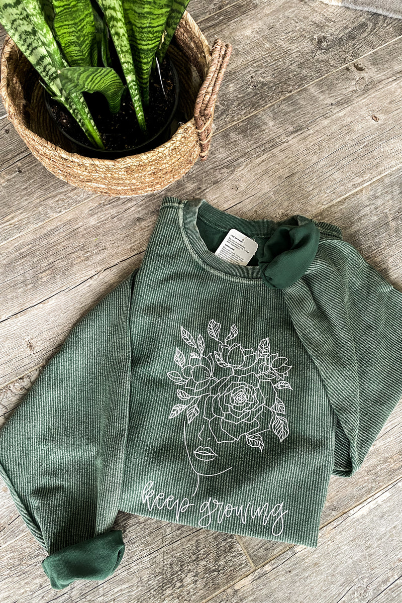 Keep Growing Corded Sweatshirt