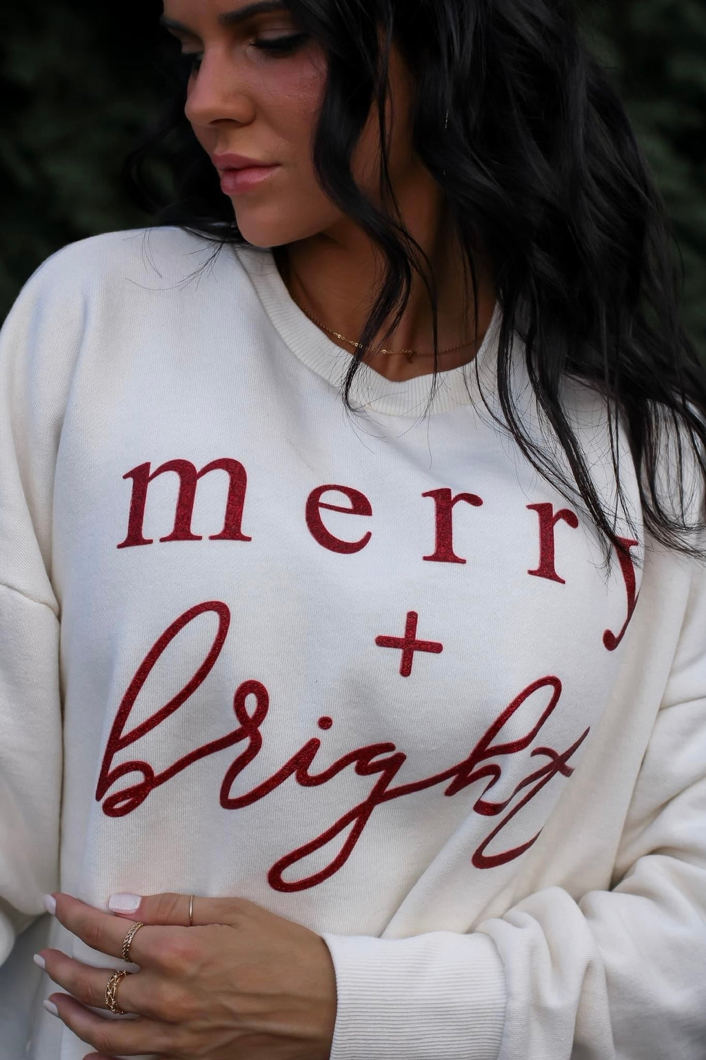 Merry + Bright Fleece Tunic Sweatshirt