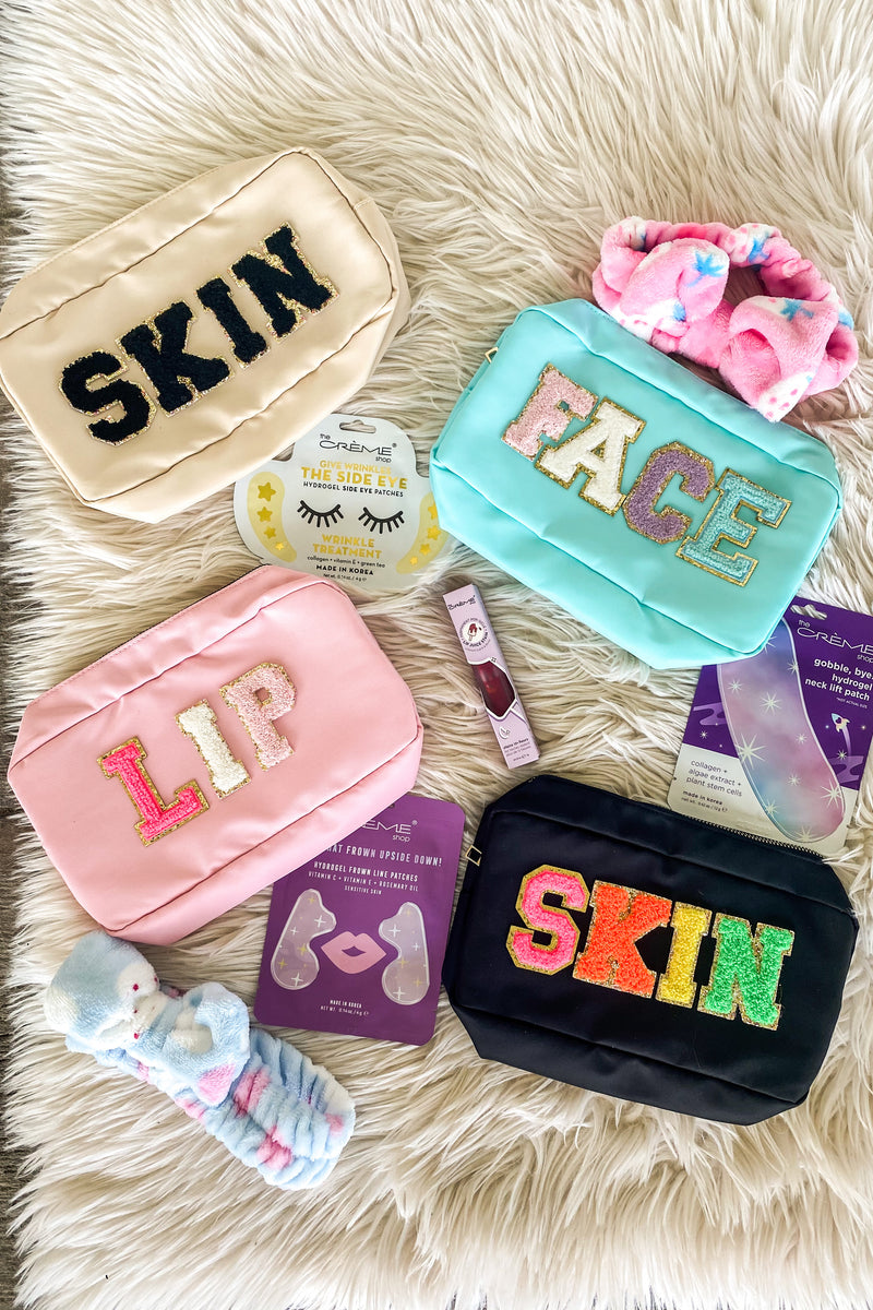 Letter Patch Toiletry/Accessory Bag - FREE GIFT INCLUDED (while supplies last)