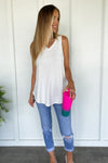 Relaxed and Luxe Sleeveless Top in Bone