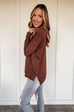 The Elizabeth V-Neck Sweater - Puce