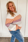 Multi Stripes Colorblock Sweater - PLUS