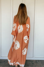 Coco Cabana Tie Dye Kimono in Light Clay