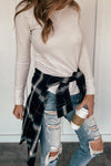 Hallie Black Plaid Flannel - 2X