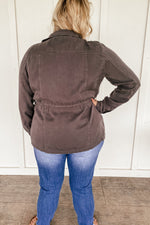 Downtown Tencil Jacket in Charcoal - PLUS