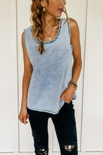Vintage Washed Chambray Tank