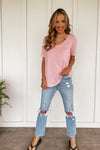 The Cozy Tencil Tee in Pink Mist