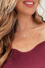 White Gold Diamond Heart Necklace
