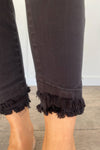 Malory Distressed Black Kancans