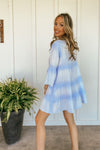 Casual and Cool Cotton Dress in Blue