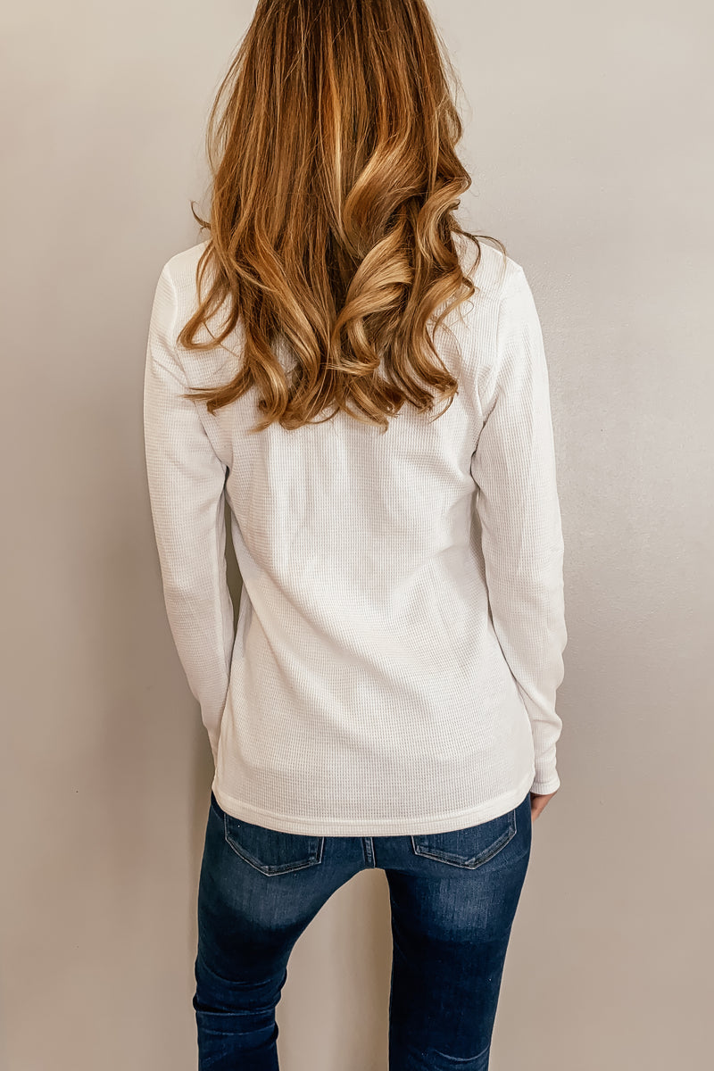 Harper Long Sleeve Henley in White