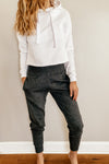 Cropped Shelby Hoodie in White