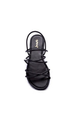 Archer Strappy Sandals in Black