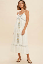Summer Breeze Embroidered Midi Dress