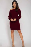 Sweet Love Off The Shoulder Sweater Dress