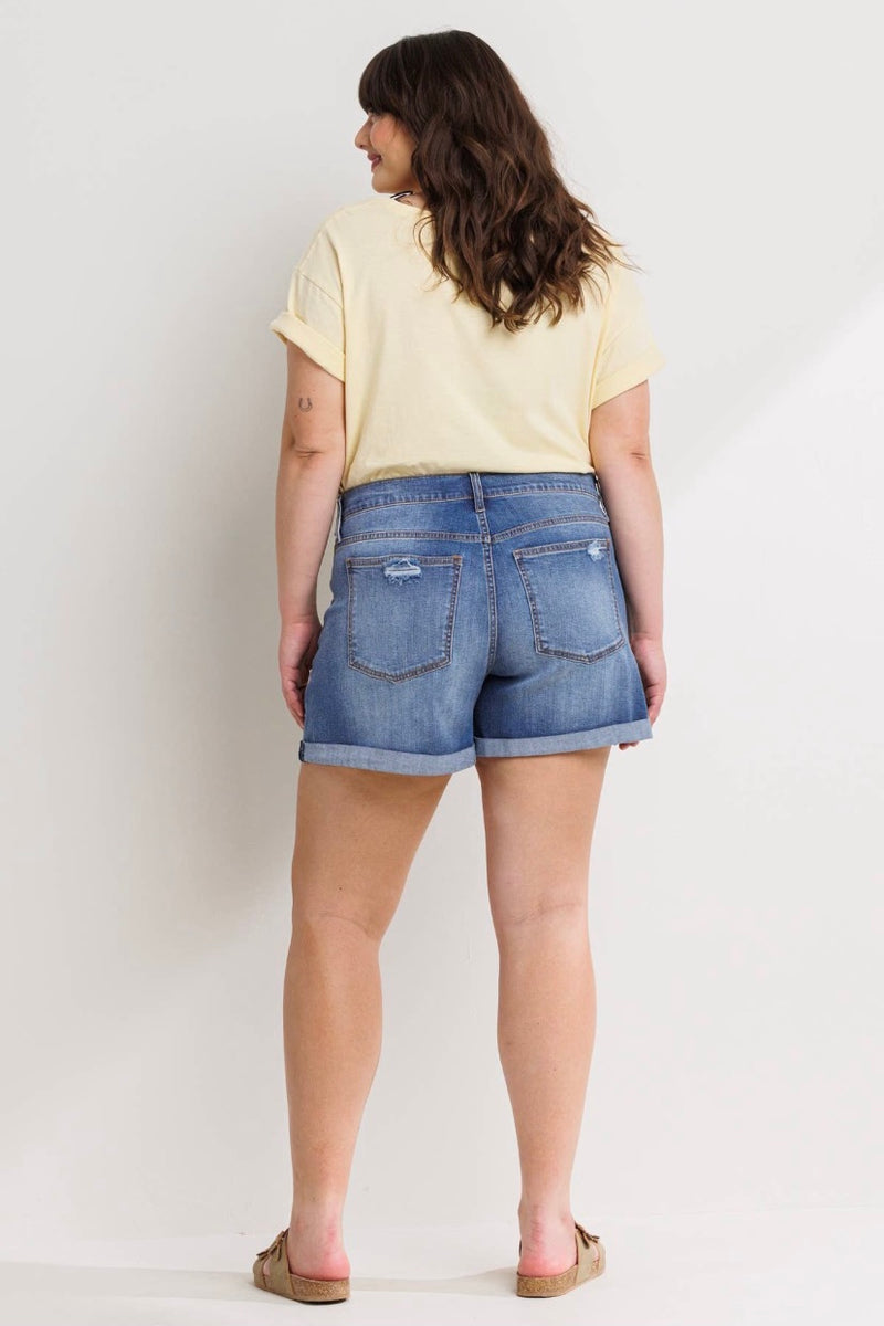 Sneak Peek Mid Rise TomBoy Denim Shorts (S-3X) – LURE Boutique