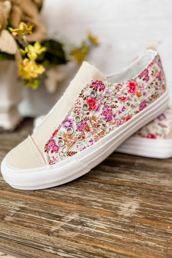 Double Sided Flowers Sneakers