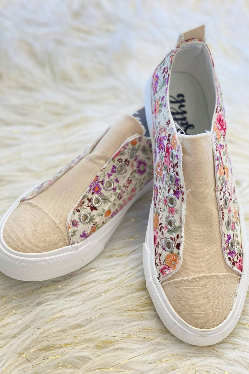 Double Sided Flowers Sneakers
