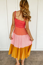 Callie Colorblock Midi Dress
