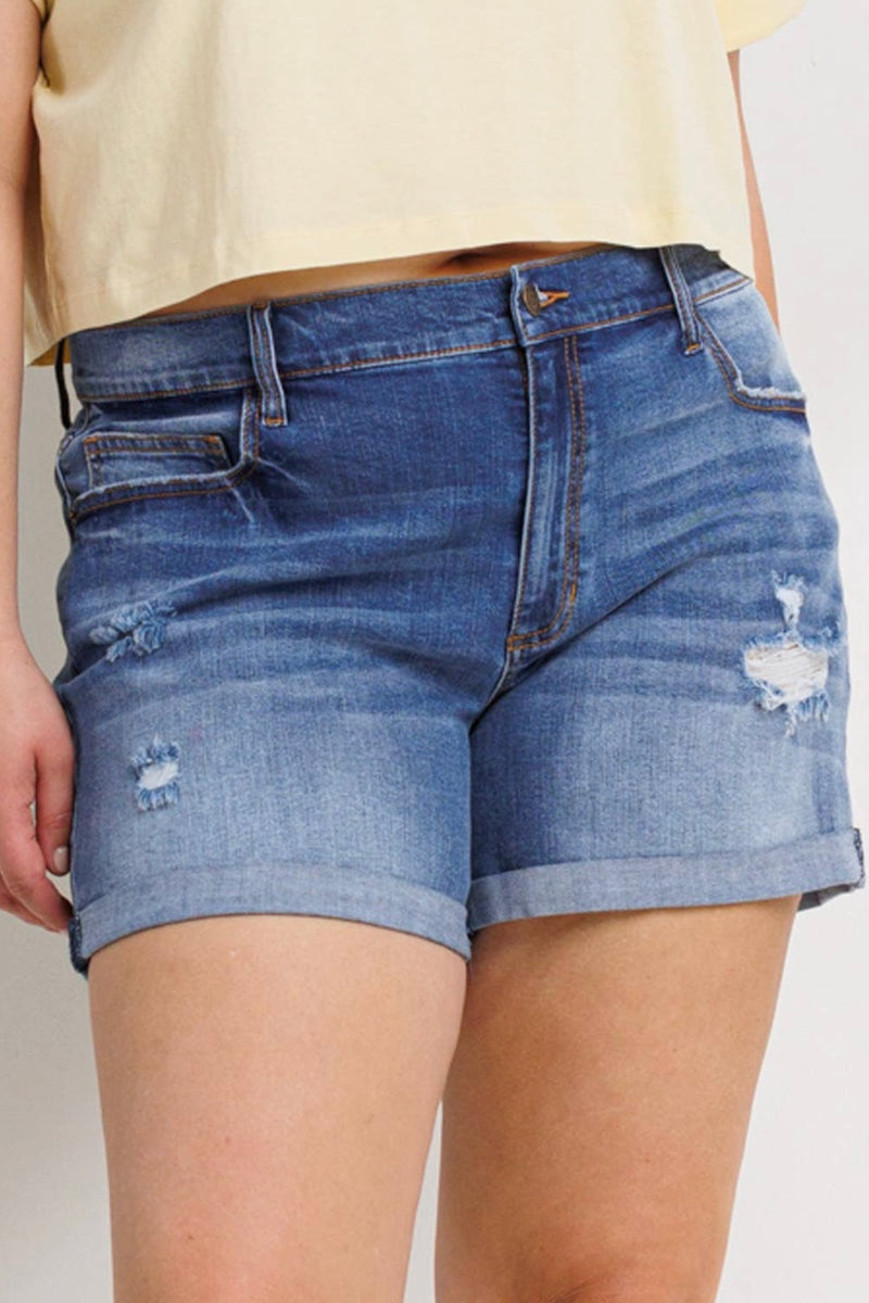 Sneak Peek Mid Rise TomBoy Denim Shorts (S-3X) – LURE Boutique