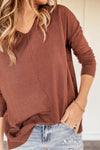 The Elizabeth V-Neck Sweater - Puce