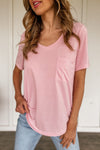 The Cozy Tencil Tee in Pink Mist