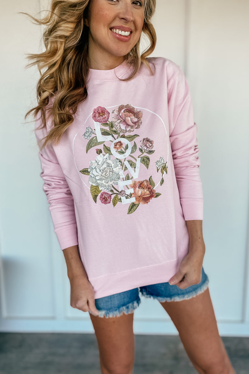Summer LOVE Floral Sweatshirt